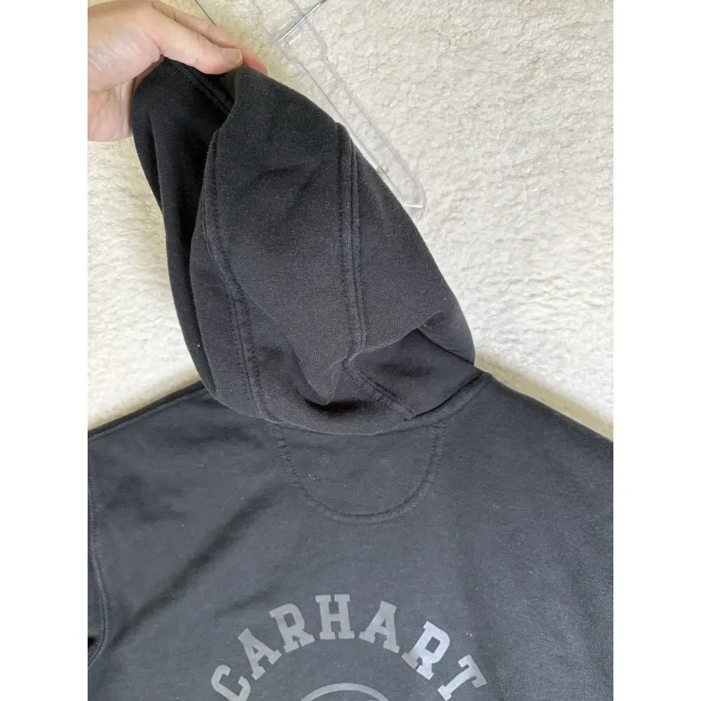 Carhartt Hoodie Sweatshirt Mens Medium Black Rain Defender Midweight Loose Fit